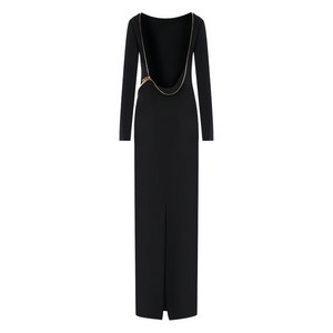 톰포드 오픈 백 사이드 지퍼 맥시 드레스