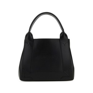 발렌시아가 데보스드 로고 가죽 토트 백