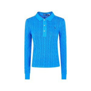 폴로랄프로렌 케이블 니트 폴로 셔츠, 블루계열, Standard L(KR 77)