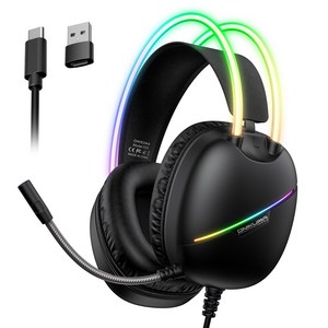 ONIKUMA 유선 게이밍 헤드셋 가상 7.1 usb RGB 노이즈캔슬링 마이크 X33