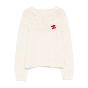 셀린느 로고 패치 스웨터, 베이지계열, S(KR 55)