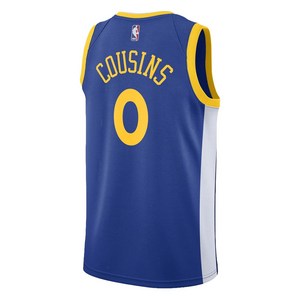 나이키 X NBA 골든 스테이트 워리어스 드마커스 커즌스 저지 탑, 블루계열+옐로우계열, Standard M(KR 100)