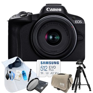 [포토리뷰이벤트] 캐논 EOS R50 블랙+ RF-s 18-45mm F4.5-6.3 IS KIT +악세사리 9종 패키지 (512GB 메모리 + MCUV 슬림 필터 포함)_WJK