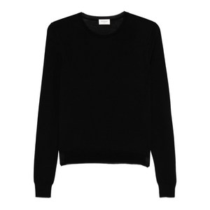 생로랑 크루 넥 울 탑, 블랙계열, Standard M(KR 66)