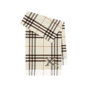 버버리 와이드 크로스 EKD 체크 캐시미어 스카프