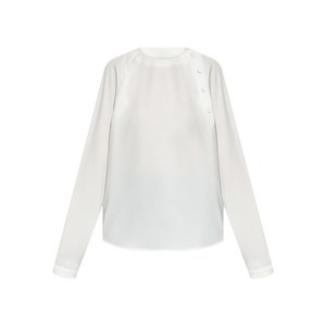 엠포리오아르마니 버튼 디테일 래글런 소매 블라우스, 화이트계열, Italy 44(KR 77)