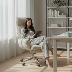 WellBack 중역의자 컴퓨터 의자 클래식 리클라이너 침대형의자 소파 게이밍용 사무용 170도 각도조절 생활방수