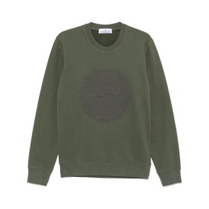 스톤 아일랜드 오가닉 코튼 저지 스웨트셔츠, 그린계열, Standard XL(KR 105)