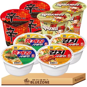 컵라면 소컵 A세트 신라면2개 육개장2개 김치육개장2개 짜짱범벅2개 라면스틱2개