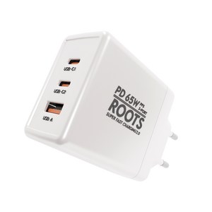 루츠 국내생산 초고속 멀티 충전기 C타입 3포트 PD 65W PPS