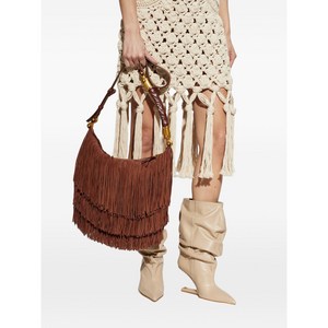 발망 에벤 프린지 레더 숄더 백