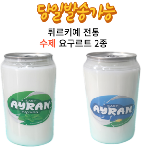 요구르트 아이란(진한 맛 오리지널 맛 연한 맛 바질) 2종 Dink Salt Yogut Ayan 2types [아이스포장무료], 바질(Basil), 500ml, 1개