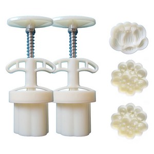 Chucai 월병 프레스 2개입 + 몰드 3개입 세트 30g