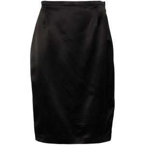 생로랑 새틴 미디 펜슬 스커트