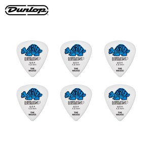 세트(6) 던롭 피크 424R1.0 Wedge Blue 1.0mm Dunlop, 단품, 1개