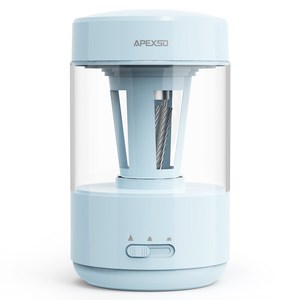 APEXSO 자동상승 연필깎이 스마트 전동연필깎이 3단계 자동연필깍이 올인원 C타입 충전 무선, 블루, 1개