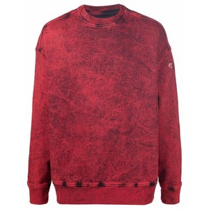 디젤 애시드 워싱 크루 넥 스웨트셔츠