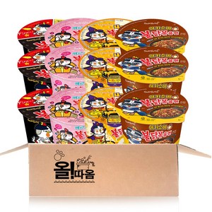 삼양 불닭큰컵 기획세트 6호(불닭3 까르보3 4가지치즈3 야키소바3)