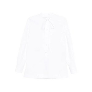 구찌 neck-tie long-sleeve top