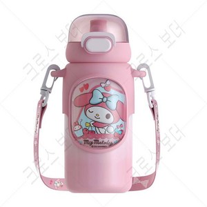 크로스 보더 Sanrio 산리오 원터치 보온보냉 어린이 텀블러 460ml, 연화 마이멜로디, 1개