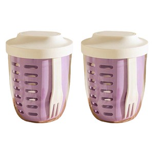 엠토이 휴대용 과일 컵 도시락 포크 포함 650ml