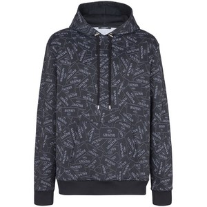 발망 쿠틔르 라벨 프린트 후디, 블랙계열+화이트계열, Standard XS(KR 100)