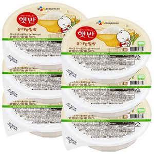 햇반 유기농쌀밥, 130g, 6개