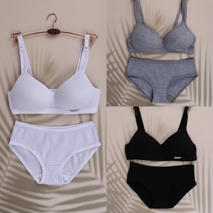 르브니 주니어 3단계 노와이어 브라팬티 6종 스판 골지 편한 활동성 중고딩 여학생 속옷