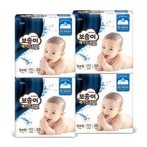 보솜이 메가드라이 팬티형 기저귀 남아용, 점보형(2XL), 80개