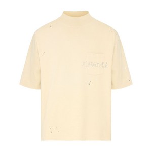 메종 마르지엘라 로고 프린트 티셔츠, 베이지계열, Standard S(KR 95)