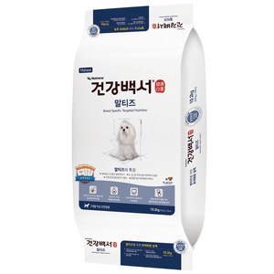 건강백서 말티즈 10.2kg+쿠키펫3종세트 /강아지사료, 피부/털개선