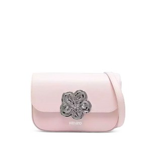 겐조 플라워 아플리케 레더 크로스 백