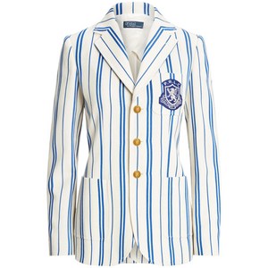 폴로랄프로렌 스트라이프 울 혼방 블레이저, 블루계열+화이트계열, US 2(KR 44)