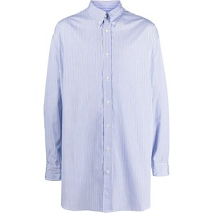 메종 마르지엘라 오가닉 코튼 옥스퍼드 셔츠, 블루계열+화이트계열, Collar (cm) 41