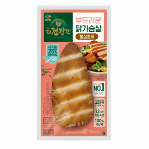 CJ 더건강한 닭가슴살 통살 훈제 100g, 10개