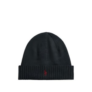 폴로랄프로렌 골지 자수 비니