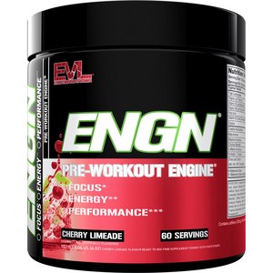 EVLUTIONNUTRITION ENGN 프리-워크아웃 엔진 체리 라임에이드 맛, 600g, 1개