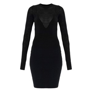 베르사체 메두사 디테일 긴소매 미니 드레스, 블랙계열, Italy 42(KR 66)