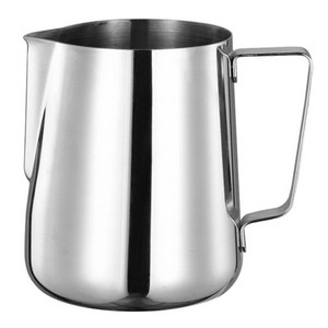 Mojia 스테인리스 밀크저그 600ml, 실버, 1개