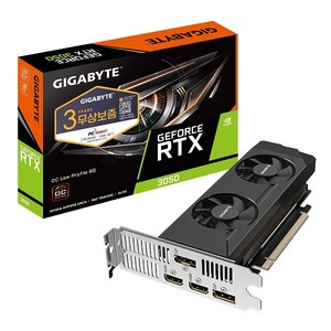 [GIGABYTE] 지포스 RTX 3050 UD2 OC D6 6GB Nano LP 피씨디렉트, 선택없음