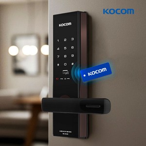 코콤 무타공 실속형 주키형 스마트 이중잠금 현관문 도어락 KDL-NH360 번호 카드키