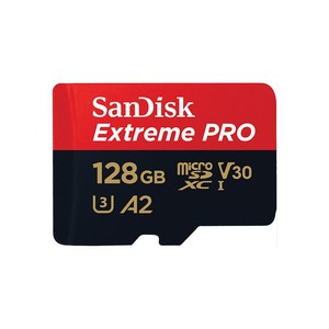 SanDisk Extreme Pro 마이크로SD카드 200MB/s 128GB + SD어댑터, 1개