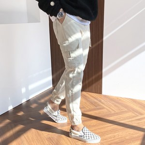 빠델 뒷절개 기모 스판 반밴딩 남성용 카고 조거팬츠