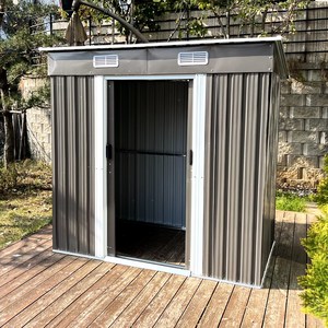 4x6 레드와이 스틸창고 조립식창고 농막 간이 야외 이동식창고 전원주택 보관함, 4x6(브라운)