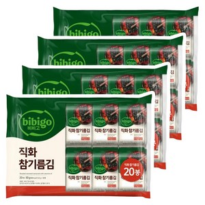 비비고 직화 참기름김, 90g, 4개