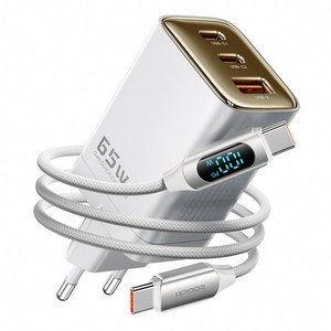 Toocki GaN PPS PD 65W 2C1A 3포트 초고속 멀티충전기