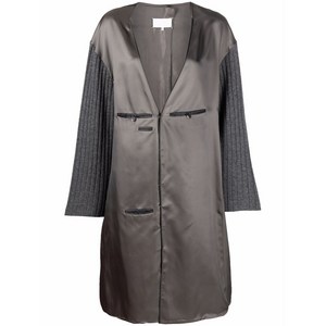 메종 마르지엘라 메종 마르지엘라 콘트라스트 소매 V넥 드레스