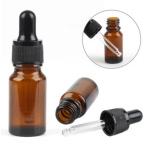 드모크 [8개묶음] 화장품 용기 10ml 갈색 스포이드 공병 아로마 오일, 8개
