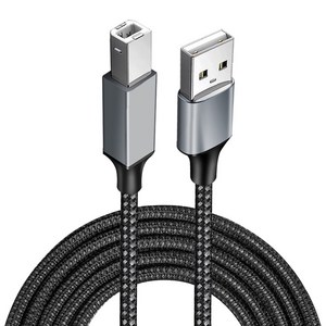 USB B 2.0 to A 프린터 디지털 피아노 미디 케이블 패브릭