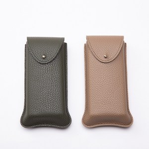 2P 가볍고 튼튼한 휴대용 가죽 빈티지 안경케이스